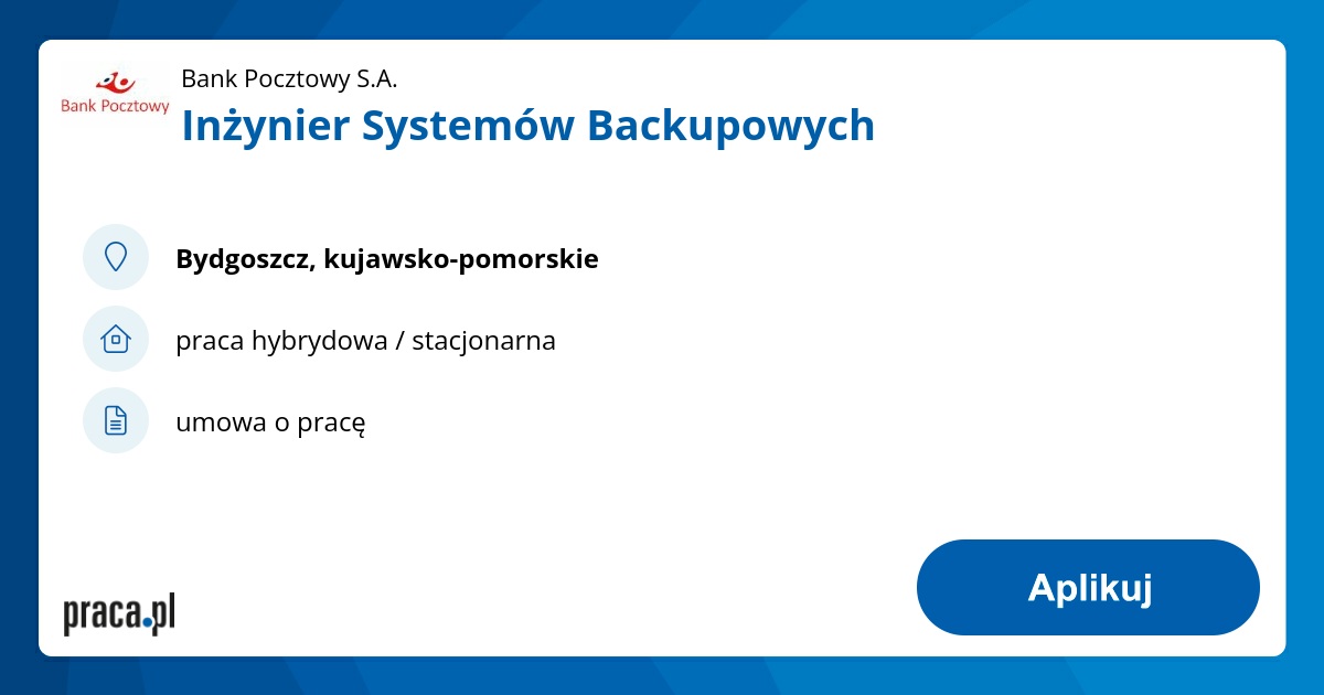 Inżynier Systemów Backupowych