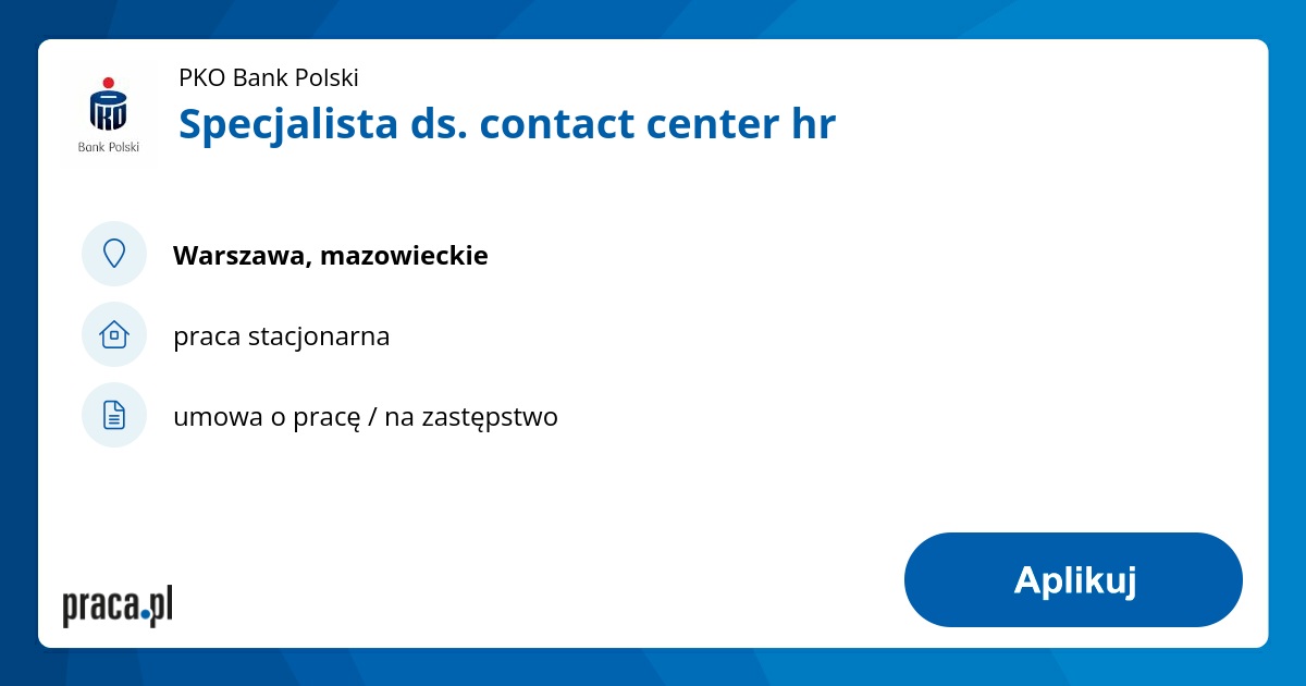 Specjalista ds. contact center hr