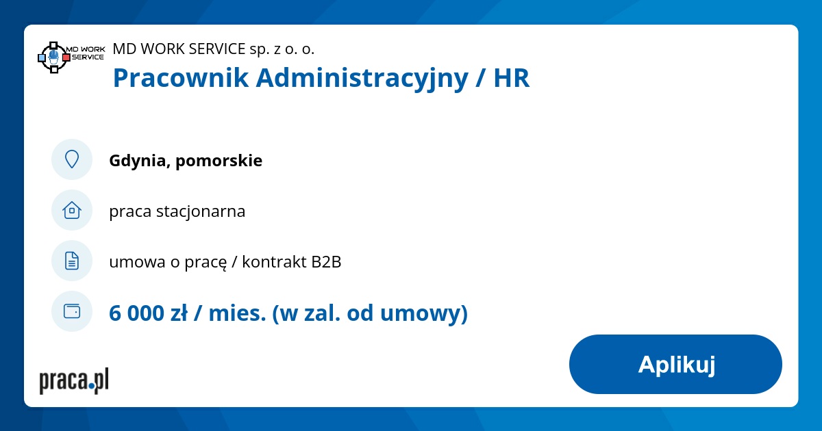 Pracownik Administracyjny / HR