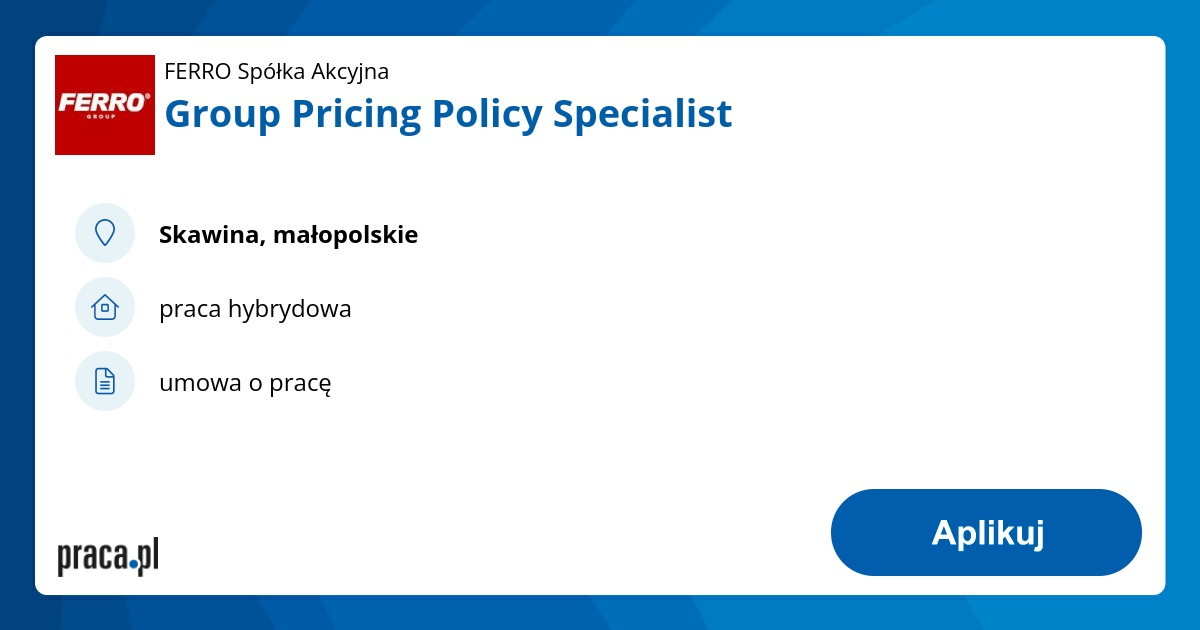 Group Pricing Policy Specialist