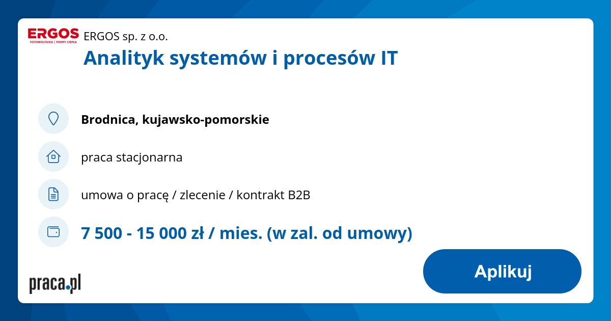 Analityk systemów i procesów IT