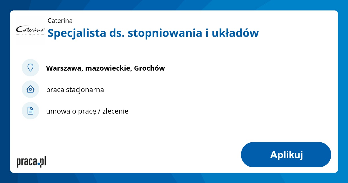 Specjalista ds. stopniowania i układów